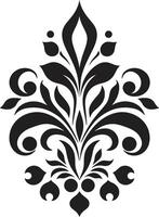 zeitlos Charme dekorativ kompliziert Stil schwarz Ornament vektor