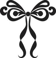stilvoll Band Muster dekorativ schwarz schick Band Eleganz schwarz Emblem vektor