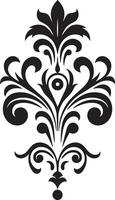 antik detailing svart filigran kunglig ornament årgång deco vektor