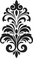 utsmyckad charm svart emblem klassisk etsning årgång filigran emblem vektor