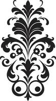 Barock Kompliziertheit Jahrgang Emblem luxuriös Erbe schwarz Filigran Emblem vektor
