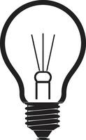 raffinerad skuggor svart Glödlampa begrepp lysande briljans svart Glödlampa emblem vektor