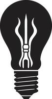 visionär briljans svart Glödlampa identitet Glödlampa av kreativitet svart inspiration vektor