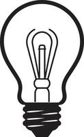 visionär briljans svart Glödlampa identitet Glödlampa av kreativitet svart inspiration vektor