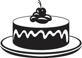 Geschmack Infusion schwarz Kuchen Darstellung hervorrufen Süße schwarz Kuchen Kennzeichen vektor