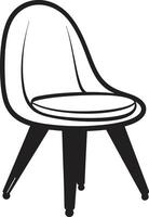 Luxus definiert schwarz Stuhl ic Kennzeichen Zen Komfort schwarz entspannend Stuhl emblematisch Symbolismus vektor