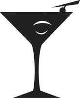 chic släcka svart dryck ic representation lyx förfriskning svart cocktail symbolisk emblem vektor