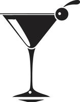 elegant Häll i svart dryck ic emblem raffinerad infusion svart cocktail symbolisk identitet vektor