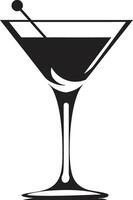 raffiniert löschen schwarz trinken ic Identität künstlerisch gießen schwarz Cocktail emblematisch Symbolismus vektor