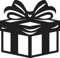 Geschenkmuse Box Emblem Abonnieren Geschenk vektor