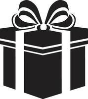 Geschenkideen symbolisch Geschenk Überraschungspaket Geschenk Box Emblem vektor