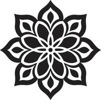 Zenit von Zen Mandala mit kompliziert Muster im schwarz Ganzheit flüstern elegant schwarz Emblem mit Mandala im vektor