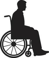 Befreiung Räder deaktiviert Individuell Radlandschaft zum Rollstuhl s vektor