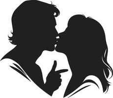 himmelsk kyss kärleksfull duo lycksalig union av passionerad kyss vektor