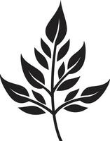 botanisk symfoni blad silhuett förtrollade tak emblem av blad silhuett vektor