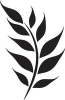 förtrollade skog blad silhuett organisk oas elegant med blad silhuett vektor