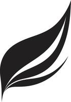 förtrollade tak emblem av blad silhuett zen trädgård silhouetted blad i elegant vektor