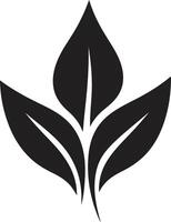 botanisch Glückseligkeit elegant mit Blatt Silhouette Flüstern Blätter Emblem von Blatt Silhouette vektor