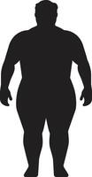 revitalisieren und umformen schwarz ic inspirierend Fettleibigkeit Transformation Kampf Fett Mensch im 90 Wörter gegen Fettleibigkeit kämpft vektor