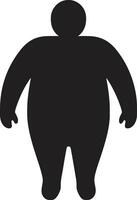 ermächtigt Evolution ein 90 Wort Mensch zum Fettleibigkeit Bewusstsein revitalisieren und umformen schwarz ic inspirierend Fettleibigkeit Transformation vektor