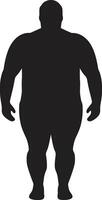 omforma verklighet svart emblem förespråkar anti fetma rörelse bemyndigad Evolution en 90 ord mänsklig för fetma medvetenhet vektor