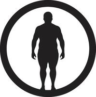 Körper Balance 90 Wort ic zum Mensch Fettleibigkeit Wellness gestalten Symphonie schwarz befürworten Fettleibigkeit Verhütung im 90 Wörter vektor