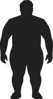 gesund Horizont 90 Wort zum Fettleibigkeit Verhütung Körper Balance schwarz zum Mensch Transformation gegen Fettleibigkeit vektor