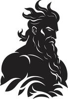 göttlich Wellen Poseidons nimmt bilden im elegant schwarz Poseidons Erbe schwarz enthüllt im 80 Wörter vektor