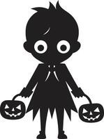 troll fnissar i överflöd halloween karaktär element trollhårig webb vandrare söt halloween vektor