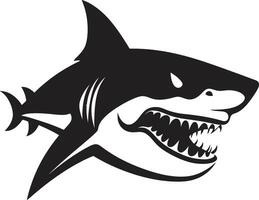 tyst jägare svart ic haj i marin majestät elegant för svart haj vektor