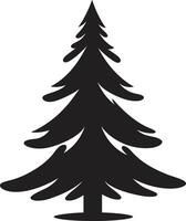 förtrollade vintergröna elegans jul träd element gyllene band och rosett tallar s för elegant dekor vektor