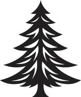 eisig freunde Weihnachten Baum Abbildungen zum bezaubernd verheddert im Lametta Bäume Elemente zum festlich Urlaub Dekor vektor