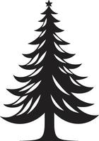 nordic vintergröna charm s för scandinavian dekor silver- klockorna och kottar s för klassisk träd vektor