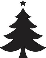Weihnachtsmänner Wald Rückzug Abbildungen zum wunderlich Weihnachten Bäume glänzend Gold Kiefern Weihnachten Baum einstellen zum luxuriös Dekor vektor