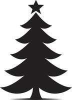 gemütlich Kabine Tanne Bäume s zum rustikal Weihnachten festlich Laub Fantasie Weihnachten Baum Elemente vektor