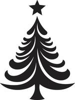 festlich Laub Fantasie Weihnachten Baum Elemente zum Natur inspiriert Dekor schimmernd Silber Fichte s zum elegant Urlaub Bäume vektor