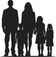 innerlig harmoni emblem av Lycklig familj strålnings relationer familj element vektor
