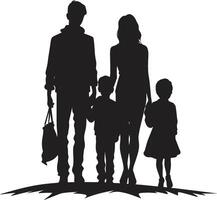 förenad lyfta ic Lycklig familj glad obligationer Lycklig familj vektor