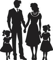 enhet utopi ic Lycklig familj emblem lycksalig anslutningar familj vektor