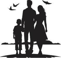 Generationen von Freude Familie ic Emblem Lachen Erbe zum glücklich Familie vektor