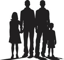 sammanhängande glädje element för Lycklig familj solig sida upp familj vektor
