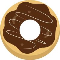 Süss Donuts Illustration mit Sträusel. köstlich Kuchen. eben Karikatur Stil. isoliert auf Weiß Hintergrund vektor