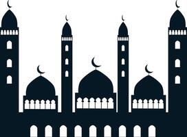 islamisch Moschee Silhouette. Ramadhan kareem Moschee. Illustration Design vektor