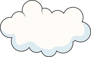 tecknad serie moln på vit bakgrund. för komisk prydnad vektor