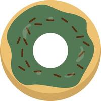 Süss Donuts Illustration mit Sträusel. köstlich Kuchen. eben Karikatur Stil. isoliert auf Weiß Hintergrund vektor