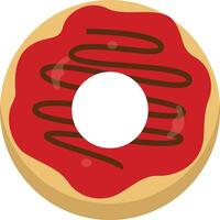 Süss Donuts Illustration mit Sträusel. köstlich Kuchen. eben Karikatur Stil. isoliert auf Weiß Hintergrund vektor