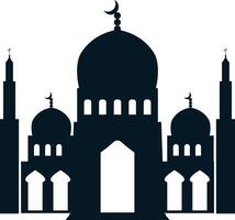 islamisch Moschee Silhouette. Ramadhan kareem Moschee. Illustration Design vektor