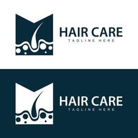 Haar Pflege Logo Design einfach Haar Haut Pflege Silhouette Illustration Vorlage vektor