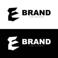 e brev logotyp i enkel stil lyx produkt varumärke mall illustration vektor