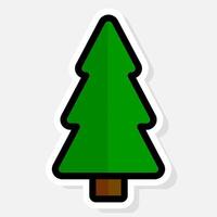 grön träd ikon i platt stil. vektor